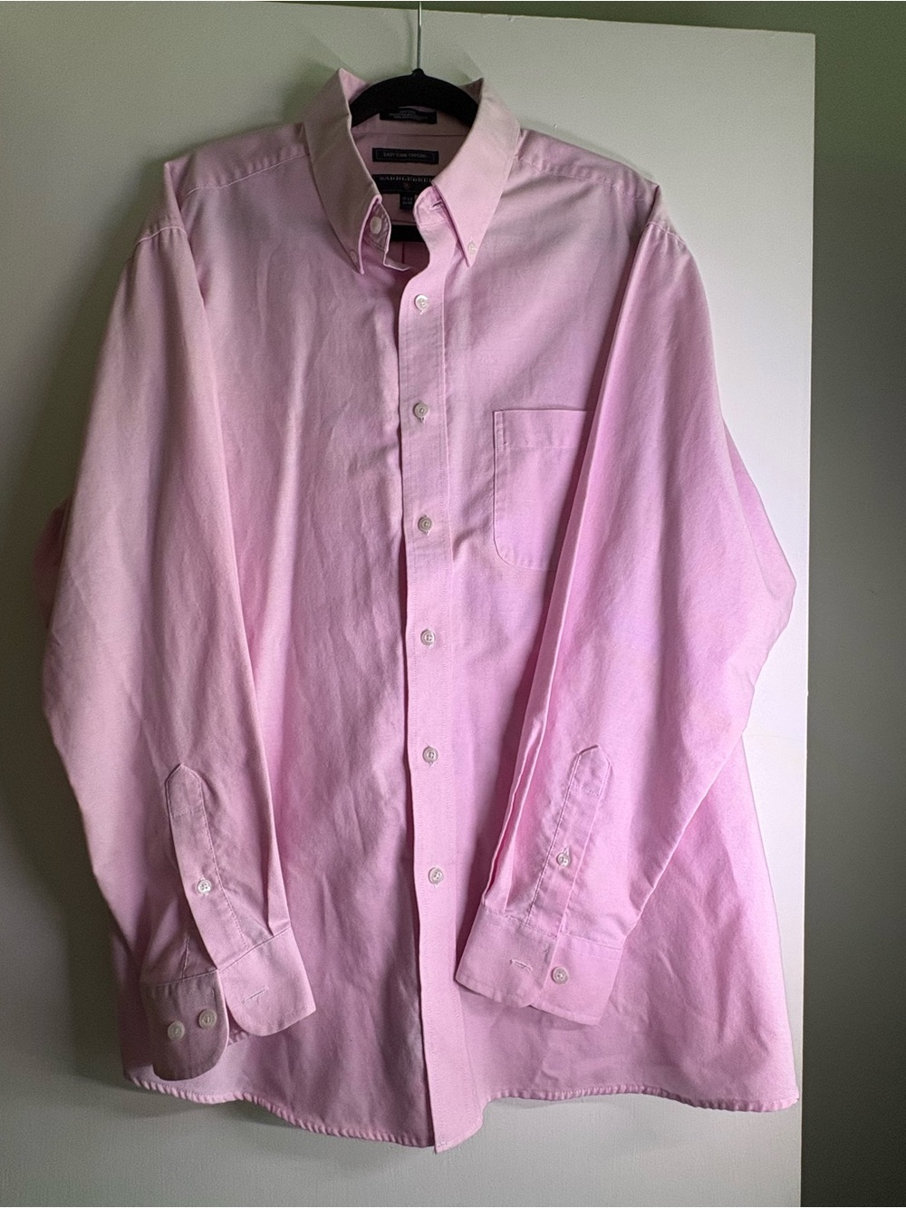 Classic Button-Down Men’s Shirt - Light Pink